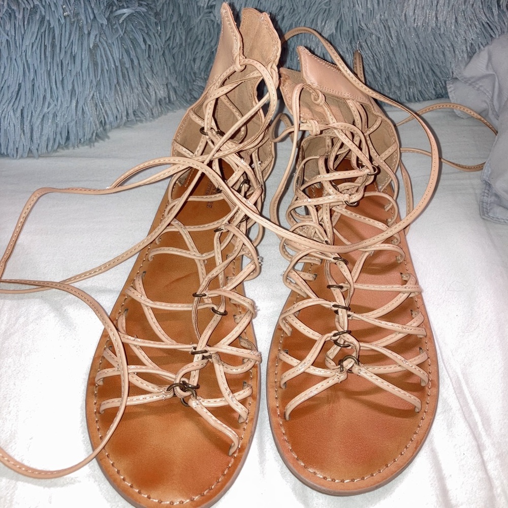 American Eagle lace up sandals